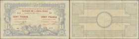 New Caledonia: very rare condition 100 Francs 1914 P. 17 Noumea Banque de l'Indochine P. 17, 3 vertical and one horizontal fold, minor pinholes at low...
