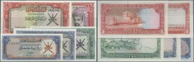 Oman: set of 16 banknotes containing the following Pick numbers: 7-10, 13-16, 22, 36-26, all in condition: UNC. (16 pcs)