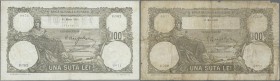 Romania: Banca Naţională a României pair of 100 Lei 1931 and 100 Lei 1932, both P.33, first one in great original shape with strong paper, second one ...