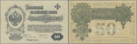 Russia: West Army, Regiment Avalov-Bermondt 50 Marok 1919, P.S230b, almost perfect with a few minor creases at lower margin of the note, otherwise per...