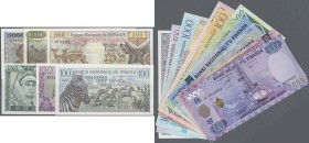 Rwanda: set of 20 banknotes from different series including the following Pick numbers: P. 6-8, 11, 14, 17, 19, 21, 22, 25, 26, 29, 31, 37-40, the 500...