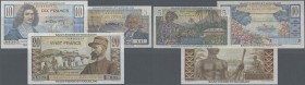 Saint Pierre & Miquelon: set of 3 notes containing 5, 10 & 20 Francs ND(1947) P. 22, 23, 24, all in crisp original condition with bright colors and ni...