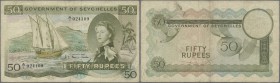 Seychelles: 50 Rupees January 1st 1968 with signature: Hugh Selby Norman-Walker, P.17a, first issue of the famous ”Sex”-note in still nice condition w...