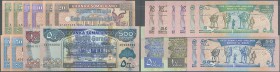 Somalia: set of 12 banknotes containing 5, 10, 20, 50, 100 & 100 Shillings 1994, each of the notes two times, one time with golden commemorative overp...