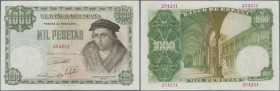 Spain: 1000 Pesetas 1946, P.133, highly rare note in perfect UNC condition