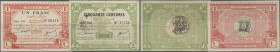 Tunisia: Régence de Tunis - Direction Générale des Finances 50 Centimes and 1 Franc D. March 03rd 1920, P.48, 49. 50 Centimes with folds and lightly s...