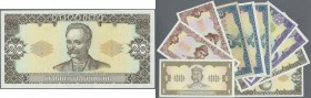Ukraina: Set with 10 Banknotes of the 1992 issue with 1, 2 x 2, 3 x 5, 2 x 10 and 2 x 20 Hriven, some with signature variations, P.103a, 104a,b, 105a,...