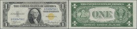 United States of America: 1 Dollar 1935A ”North Africa” yellow seal issue P. 416AY, in very crisp condition with only light corner bends, no folds, co...