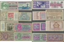 United States of America: set of 10 different banknotes Military Payment Certificates containing 1 Dollar Series 461 P. M5 (F), 10 Cents Series 471 P....