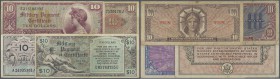 United States of America: set of 4 notes containing 10 Dollars Series 461 P. M7 (F+ to VF-), 10 Dollars Series 481 P. M28 (F+ to VF-.), 10 Dollars Ser...