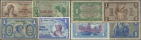United States of America: set of 4 notes Military Payment Certificate containing 1 Dollar Series 521 P. M33 (F-), 1 Dollar Series 541 P. M40 (F-), 1 D...
