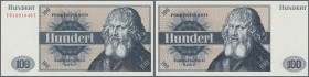 Testbanknoten: Test Note / Specimen printed by Bundesdruckerei (German State Printing Works) with portrait of Holzschuher, ”100 Units”, intaglio print...