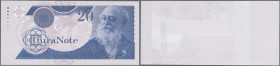 Testbanknoten: Polymer Test Note DURANOTE, intaglio print in blue color with portrait Charles Darwin, Duranote Substrate was produced already in the 1...
