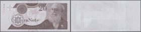 Testbanknoten: Polymer Test Note DURANOTE, intaglio print in brown color with portrait Charles Darwin, Duranote Substrate was produced already in the ...