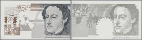Testbanknoten: Rare PAPER Test Note of the ”Bank of England”, Experimental Design with portrait ”John Everett Millais”, intaglio printed on front, off...
