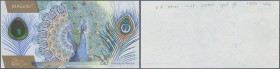 Testbanknoten: rare beautiful test note Giesecke & Devrient ”Peakock 50” with MAGNITE OVI feature at left, dated 2011, intaglio printed uniface, very ...