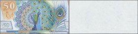 Testbanknoten: Uniface Testnote 2015 G&D ”50”, intaglio print without watermark and with several security features in UNC condition