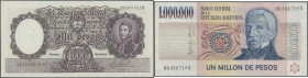 Argentina: collection of 134 mostly different banknotes from Argentina, mostly in UNC condition but also some used notes inside, more regular issues w...