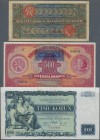 Czechoslovakia: Collectors book with 33 Banknotes Czechoslovakia and Slovakia 1919 - 1988 containing for example the very rare 50 Korun Czechoslovakia...