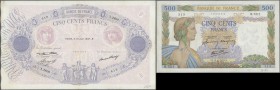 France: very big lot of about 2000 banknotes containing 12x 100 Francs P. 71, 31x 100 Francs P. 86, 99x 100 Francs P. 78, 48x 50 Francs P. 81, 64x 50 ...