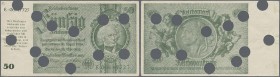 Deutschland - Deutsches Reich bis 1945: 50 Reichsmark 1945 Notausgabe ”Schörner” Ro. 181, gebraucht mit Mittelfalte, leichten Dellen im Papier, mehrer...