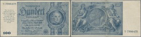 Deutschland - Deutsches Reich bis 1945: 100 Reichsmark 1945 Notausgabe ”Schörner” Ro. 128, gebraucht mit 3 vertikalen Falten, Eckknicken, 2 Pinlöchern...