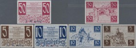 Deutschland - Alliierte Miltärbehörde + Ausgaben 1945-1948: Württemberg-Hohenzollern, Finanzministerium, Set mit 3 Kleingeldscheinen 5, 10 und 50 Pfen...