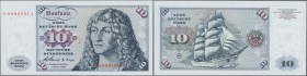 Deutschland - Bank Deutscher Länder + Bundesrepublik Deutschland: 10 DM 1960, Serie D/X, Ro.263b mit Kontrollnummer D0000001X in nahezu kassenfrischer...