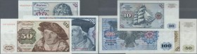 Deutschland - Bank Deutscher Länder + Bundesrepublik Deutschland: Set mit 3 Banknoten Serie 1970, dabei 10 DM Ersatznote YE/A Ro.270d in kassenfrisch,...