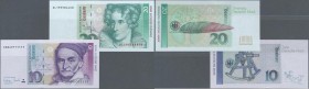 Deutschland - Bank Deutscher Länder + Bundesrepublik Deutschland: 10 und 20 DM der Serie BBK III 1993, Ro.303a, 304a, beide in kassenfrischer Erhaltun...