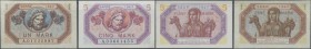 Deutschland - Nebengebiete Deutsches Reich: Set von 2 Banknoten Saar Mark zu 1 und 5 Mark 1947 Ro 867, 868 / Pick 3, 5. Die 1 Mark in leicht gebraucht...