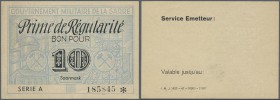 Deutschland - Nebengebiete Deutsches Reich: 1947, Gouvernement Militaire de la Sarre, Prime de Régularité, Prämienschein der Saargruben, Bon pour 10 S...