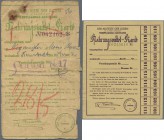 Deutschland - Konzentrations- und Kriegsgefangenenlager: Litzmannstadt Ghetto, Posten mit 9 Rationskarten, einer Zigarettenkarte, eine Milchkarte, ein...