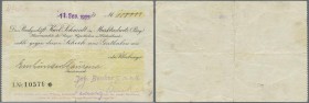 Deutschland - Notgeld - Bayern: Dörflas bei Marktredwitz, Joh. Benker G.m.b.H., 100 Tsd. Mark, 11.9.1923, Scheck auf Bankgeschäft Karl Schmidt Marktre...