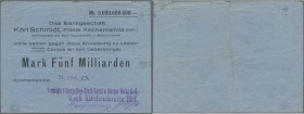 Deutschland - Notgeld - Bayern: Kirchenlamitz, Vereinigte Fichtelgebirgs-Granit-Syenit u. Marmor-Werke A.-G. Werk Kirchenlamitz Bhf., 5 Mrd. Mark, 31....