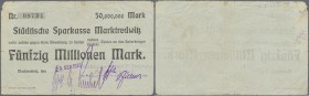 Deutschland - Notgeld - Bayern: Marktredwitz, Porzellanfabrik F. Thomas, 50 Mio. Mark, 29.9.1923, Anweisung auf Städtische Sparkasse Marktredwitz, Aus...