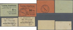 Deutschland - Notgeld - Sachsen-Anhalt: Quedlinburg, Ausschuss der Freiwilligen Kriegsfürsorge, 5, 50 Pf., 1914, Erh. II-, Wiehe, Vorschuss-Verein, 50...