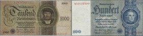Deutschland - Deutsches Reich bis 1945: 2 Lindner-Alben mit 345 Banknoten Deutsches Reich von 1898 bis 1942 mit verschiedenen Varianten, dabei 50 Mark...