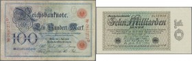 Deutschland - Deutsches Reich bis 1945: Album mit 124 Banknoten Deutsches Reich von 1898 bis 1937 und ein kleiner Teil Notgeld, vielfach mit Varianten...