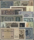 Deutschland - Deutsches Reich bis 1945: Sammelalbum mit 152 Banknoten Deutsches Reich, Weimar, Bank Deutscher Länder, DDR, Besatzungsausgaben WW II un...