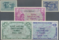 Deutschland - Bank Deutscher Länder + Bundesrepublik Deutschland: Riesiges Lot mit 146 Banknoten Alliierte Militärbehörde und Bank deutscher Länder, d...