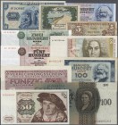 Deutschland - Sonstige: Sammelalbum mit 56 Banknoten Deutsches Reich, Wehrmacht, Memel, DDR und Bundesrepublik ohne große Besonderheiten, dabei aber s...