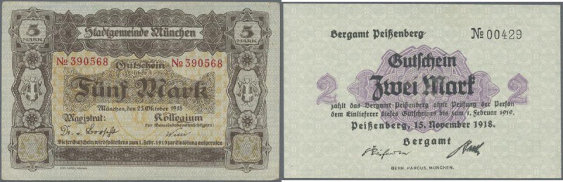 Deutschland - Notgeld - Bayern: Großgeld 1918, Lot von 150 meist verschiedenen b...