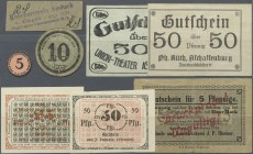 Deutschland - Notgeld - Bayern: Kleingeldscheine und Bäckerpfennige, kleines Lot mit 35 Teilen aus Ansbach (Konsumverein), 2 x Bobingen V.K.R.P., 2 x ...