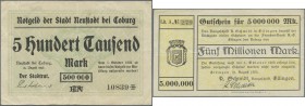 Deutschland - Notgeld - Bayern: Hochinflation, Mengenlot von über 450 Scheinen in ca. 35 Sorten ohne die übliche Massenware mit Mengen von 3 bis 40 St...