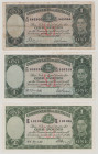 Australia 1 Pound, ND (1939), F, P26a, BNB B132a; 1 Pound, ND (1942), EF, P26b, BNB B132b; 1 Pound, ND (1949), VF, P26c, BNB B132c 

Estimate: 200-2...
