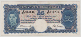 Australia 5 Pounds, ND (1949), VF, P27b, BNB B133b Sign.Armitage-McFarlane 

Estimate: 140-180