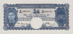 Australia 5 Pounds, ND (1949), VF, P27c, BNB B133c Sign.Coombs-Watt 

Estimate: 120-160