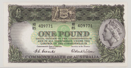 Australia 1 Pound, ND (1954-60), EF, P30a, BNB B139a Sign.Coombs-Wilson 

Estimate: 100-120
