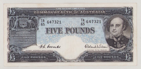 Australia 5 Pounds, ND (1953-66), VF, P31a, BNB B140a Sign.Coombs-Wilson 

Estimate: 120-150